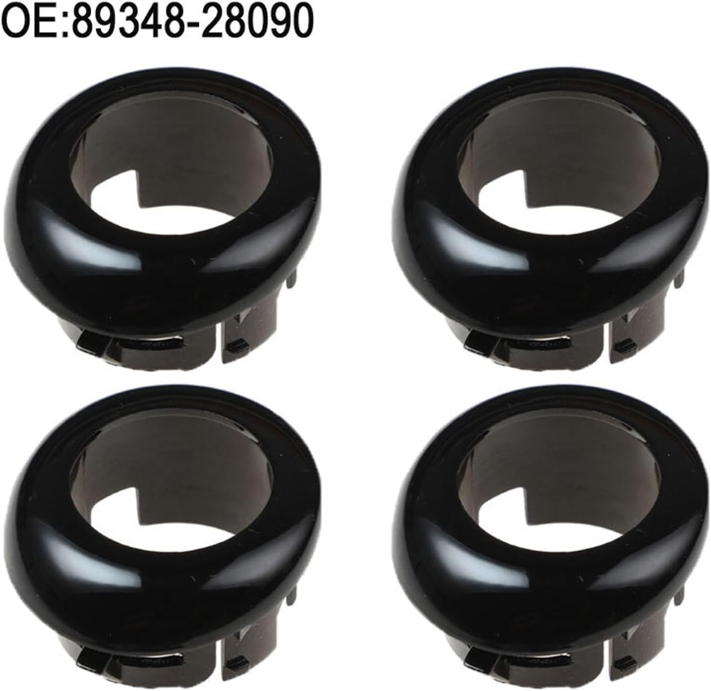 4Pcs Parking Sensor Retainer PDC Parking Sensor Bracket Car OEM 89348-28090 8934828090(Color:Black)