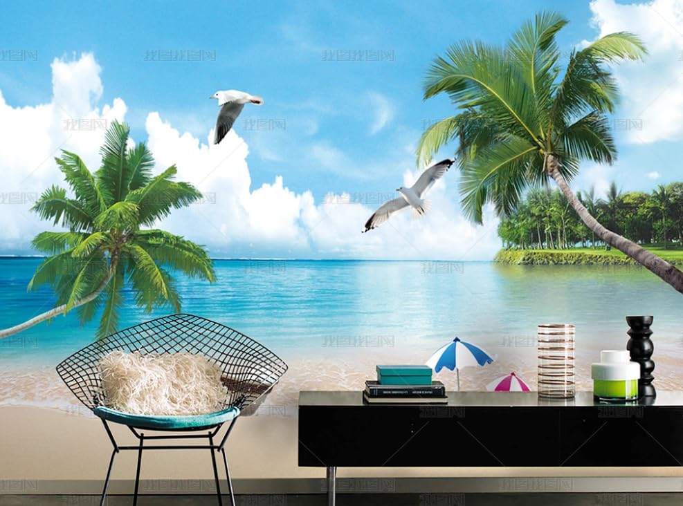 Papier peint intissé coconut tree poster géant mural salon 200x140 cm
