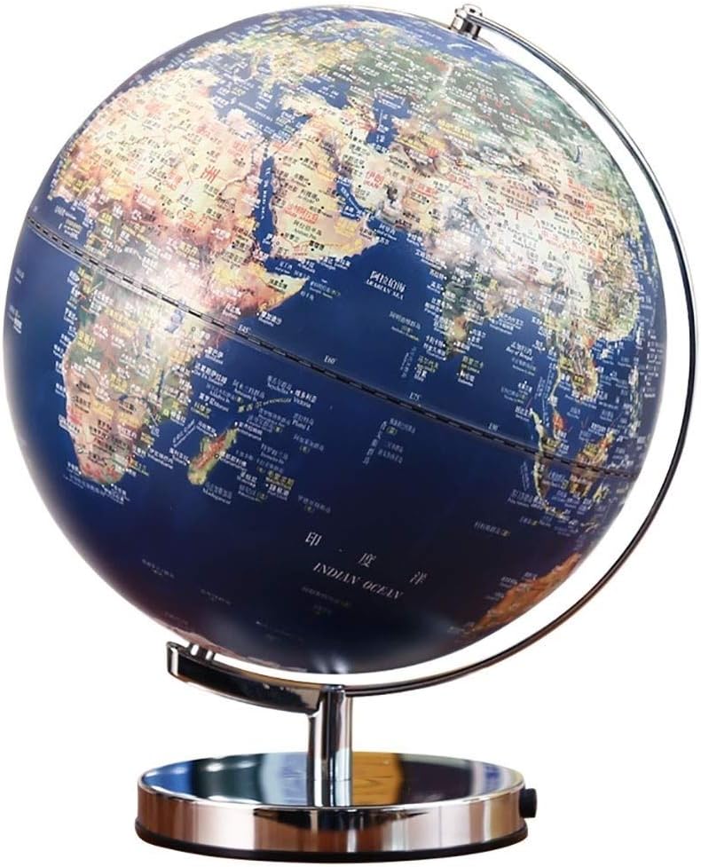 BLHZPD Three-dimensional suspended sculpture globe with light-emitting HD ornaments office study decoration home furnishings children's gifts (Color : A)