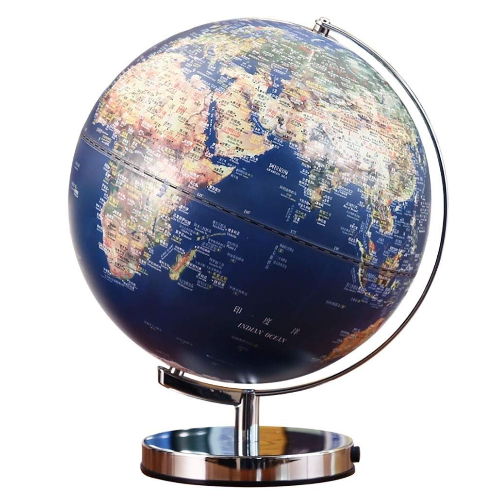 BLHZPD Three-dimensional suspended sculpture globe with light-emitting HD ornaments office study decoration home furnishings children's gifts (Color : A)