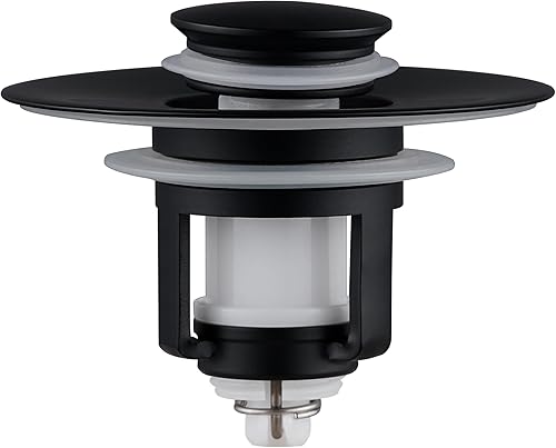 Miniatura 11 de Tapón universal 2 en 1 para lavabo de baño, paquete de 2 coladores de drenaje emergente para lavabo para orificios de drenaje de lavabo de Plata