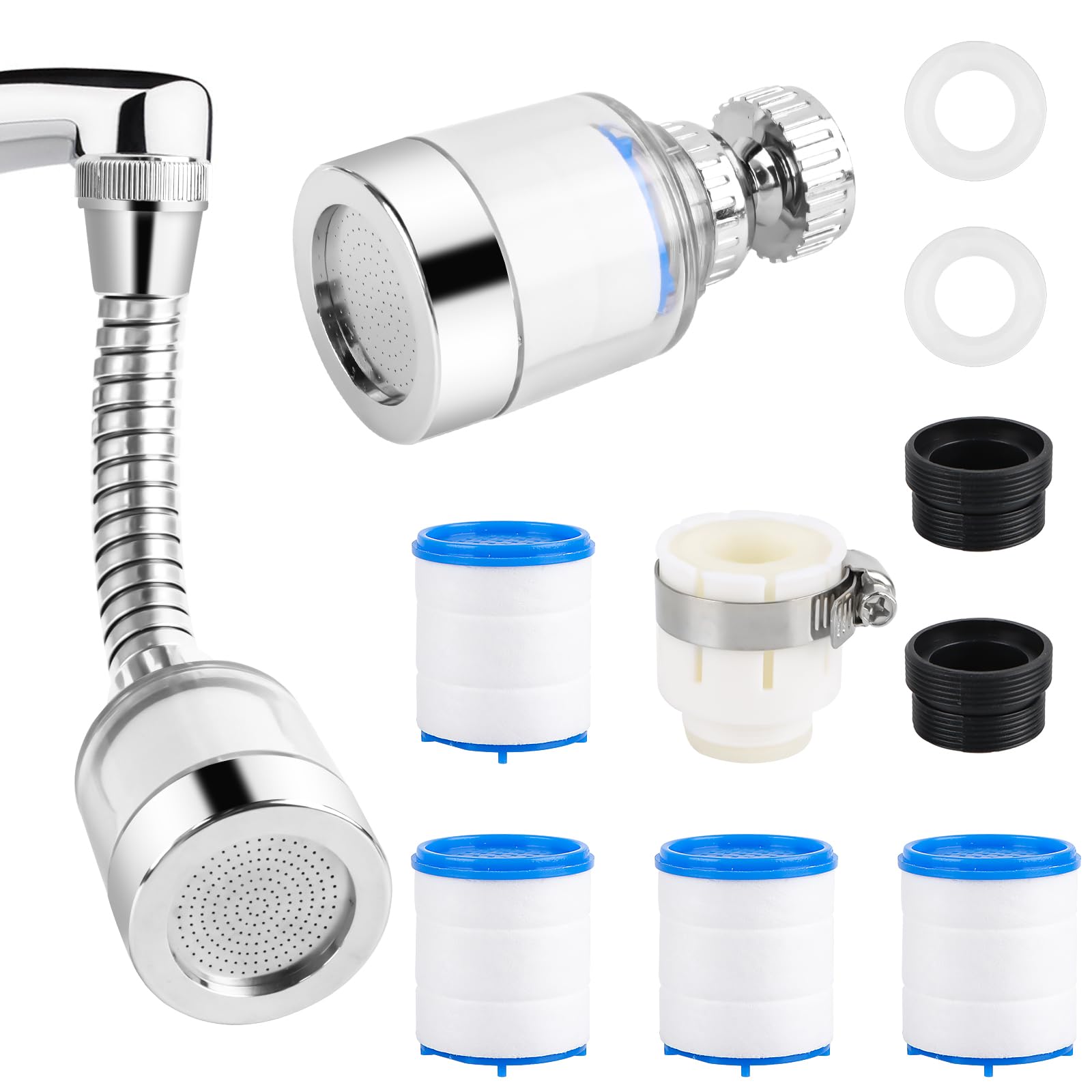 Cecipa Max Spring Keukenmengkraan Met 2 Wateruitlaatmodi Spoelbakmengkraan Met Uittrekbare Straal 360deg Draaibare Kraan Eu Model 1