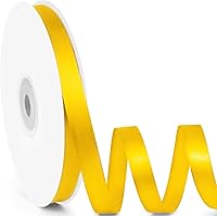 Vista 116 de Cinta de satén de 5/8" x 100 yardas - Cinta de seda naranja otoñal con carrete - Ideal para envolver regalos, ramos florales, manualidades