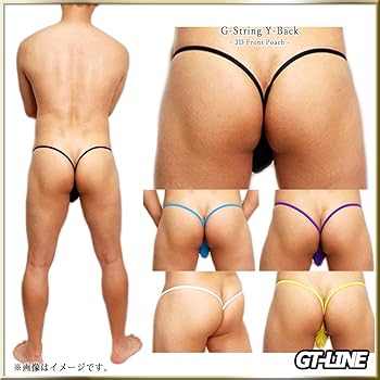 Amazon | [ジーティーライン] Yバック フロントポーチ Tバック Gストリング メンズ 紐パン ケツワレ ジョックストラップ 3D 男性  下着 ビルパン もっこり プリケツ | Tバック 通販