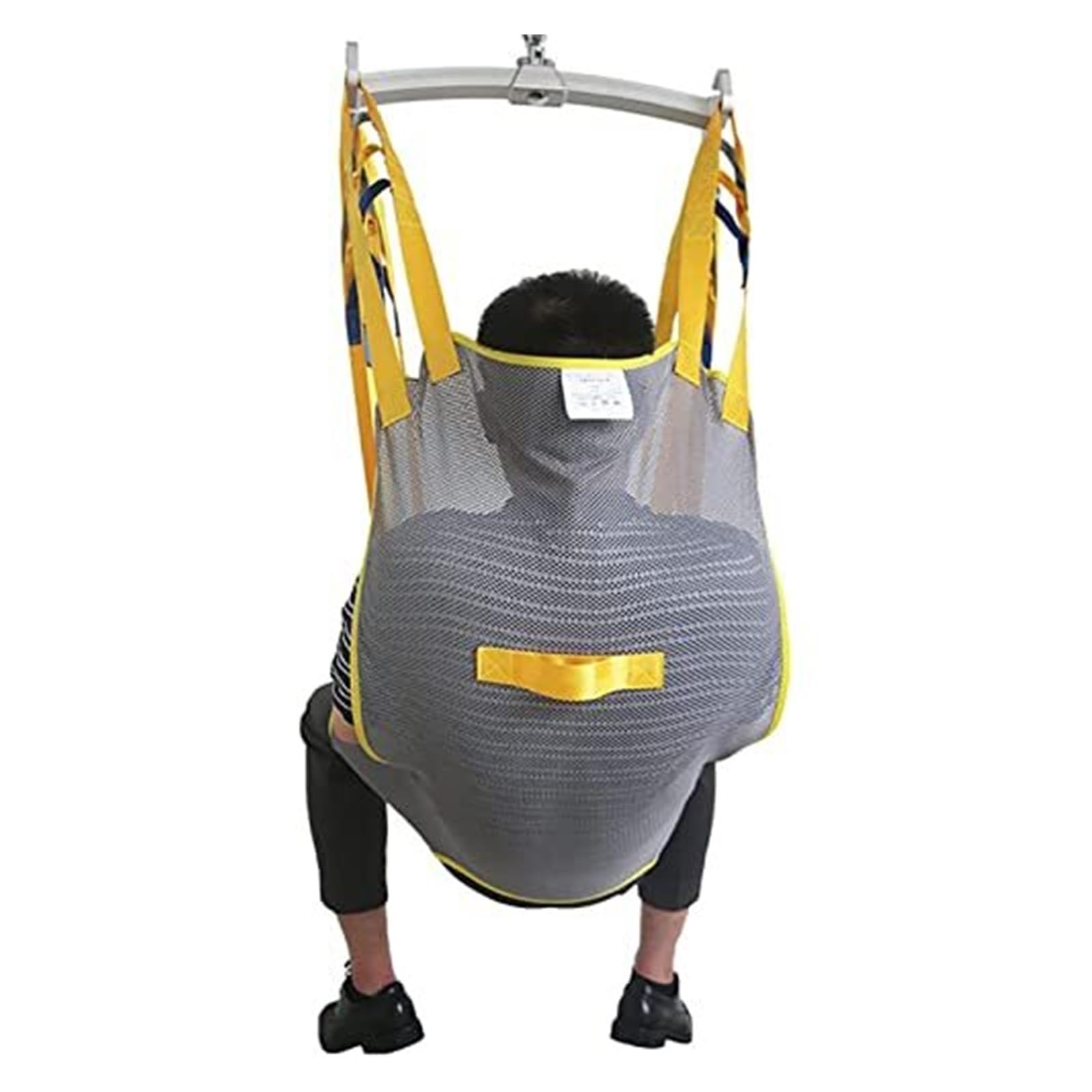 Arnés de transferencia para pacientes: arnés ajustable de 6 puntos, de malla, para todo el cuerpo, con soporte para la cabeza y abertura para ir al baño. Capacidad de 227 kg (500 lb)