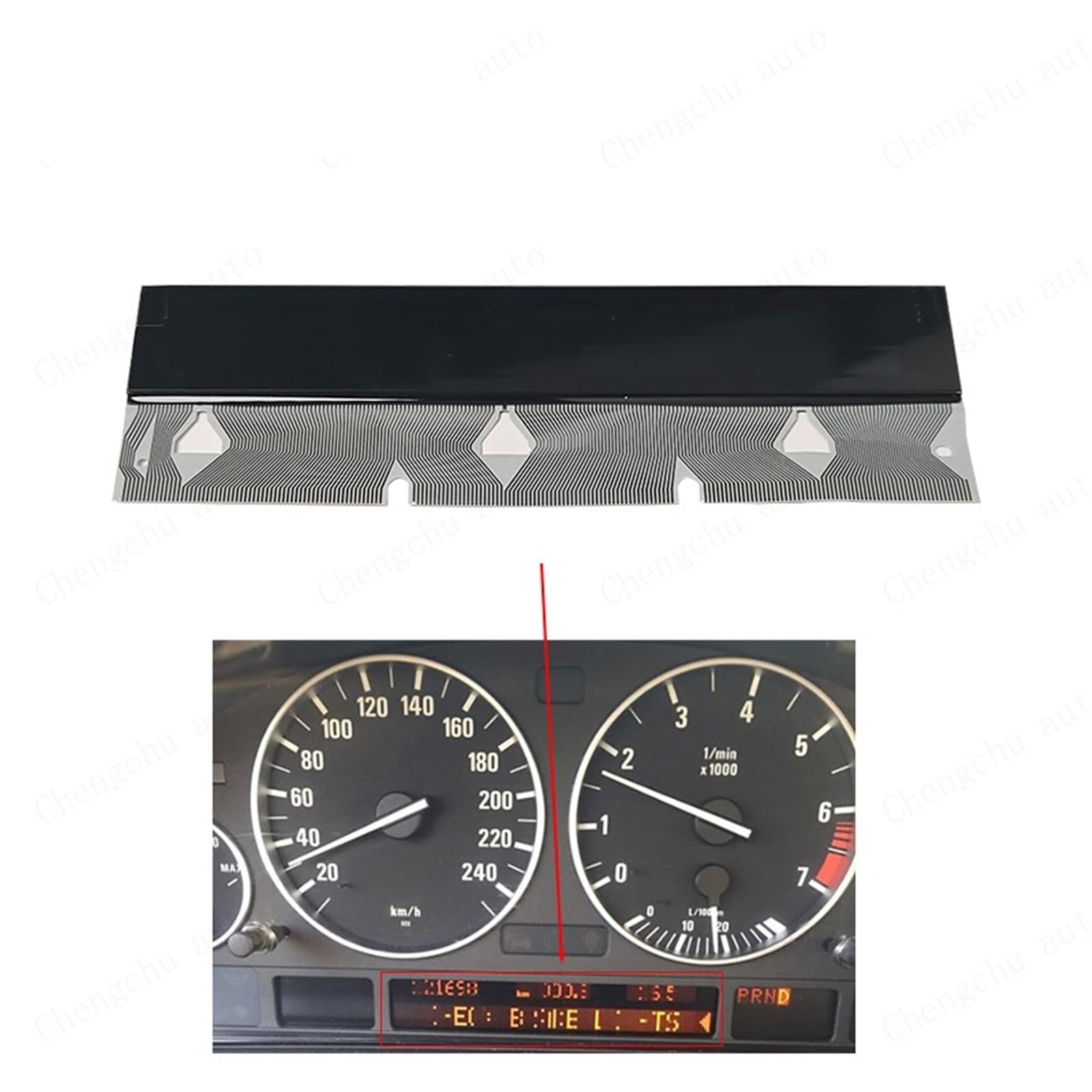salpicadero del coche Reparación de píxeles del tablero instrumentos, pantalla LCD, compatible con BMW X5, E53, E38, E39 (2003-2009) Tacómetro