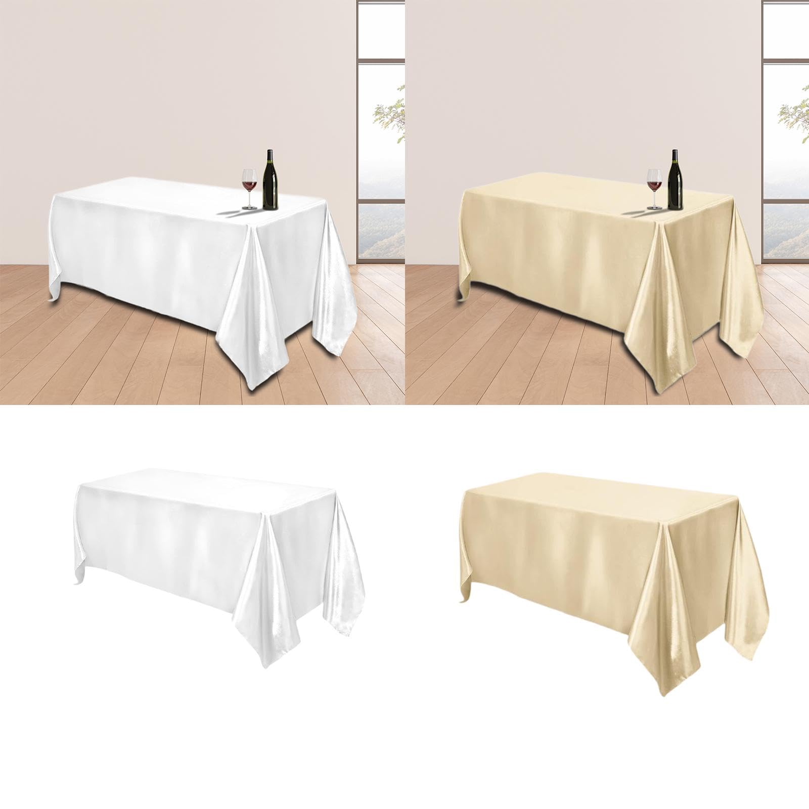 Rectangular Tablecloth Dining Table Decoration for Restaurants Wedding Cafes White | Home & Garden | Kitchen, Dining & Bar | Linens & Textiles | Tablecloths-image-43