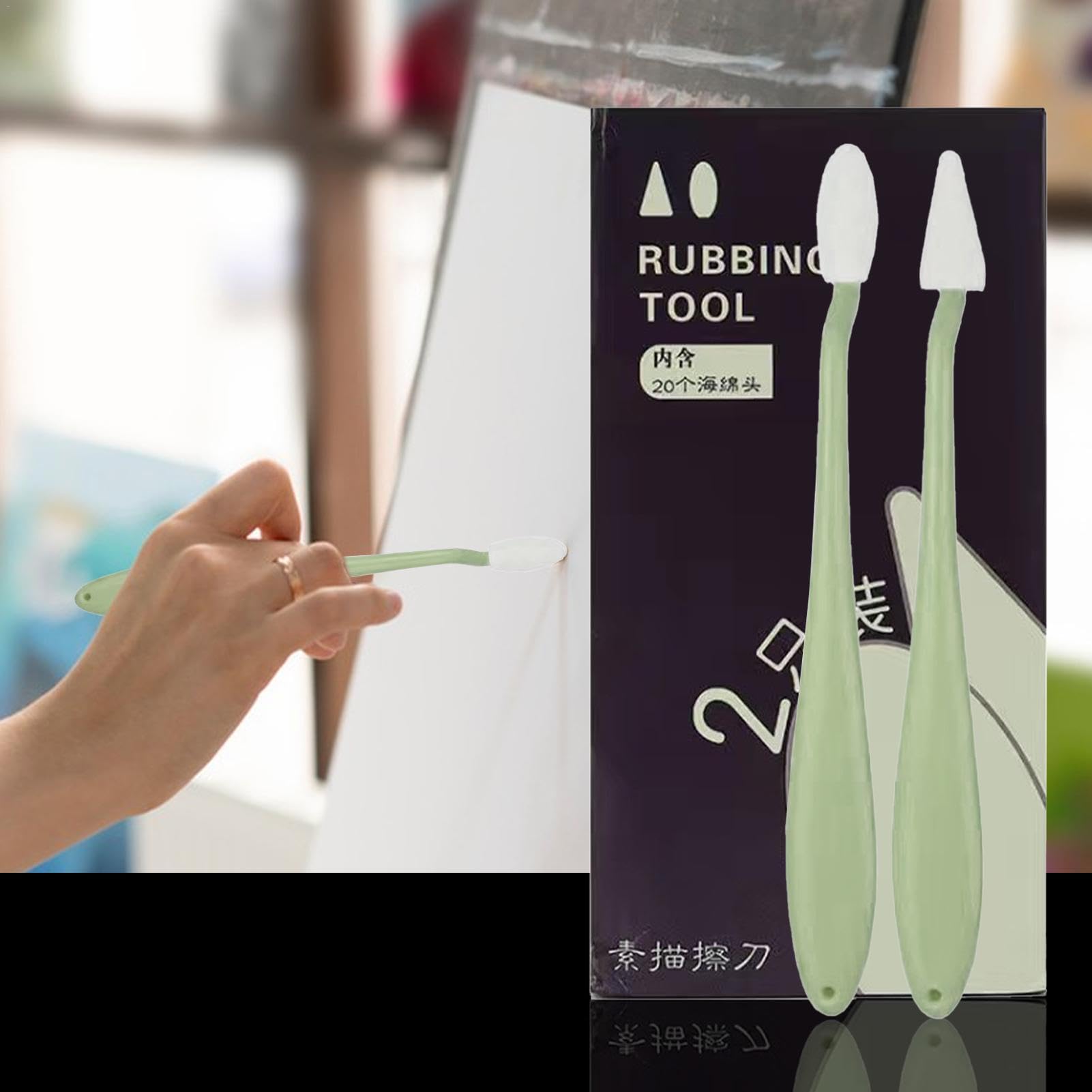 4pcs Artist Blending Sponge Pen Dual Tip Reusable Drawing Art Soft Oil Pastel Blending Tools Washable Sketch Rubbing Sponge Brush For Artist - View #4