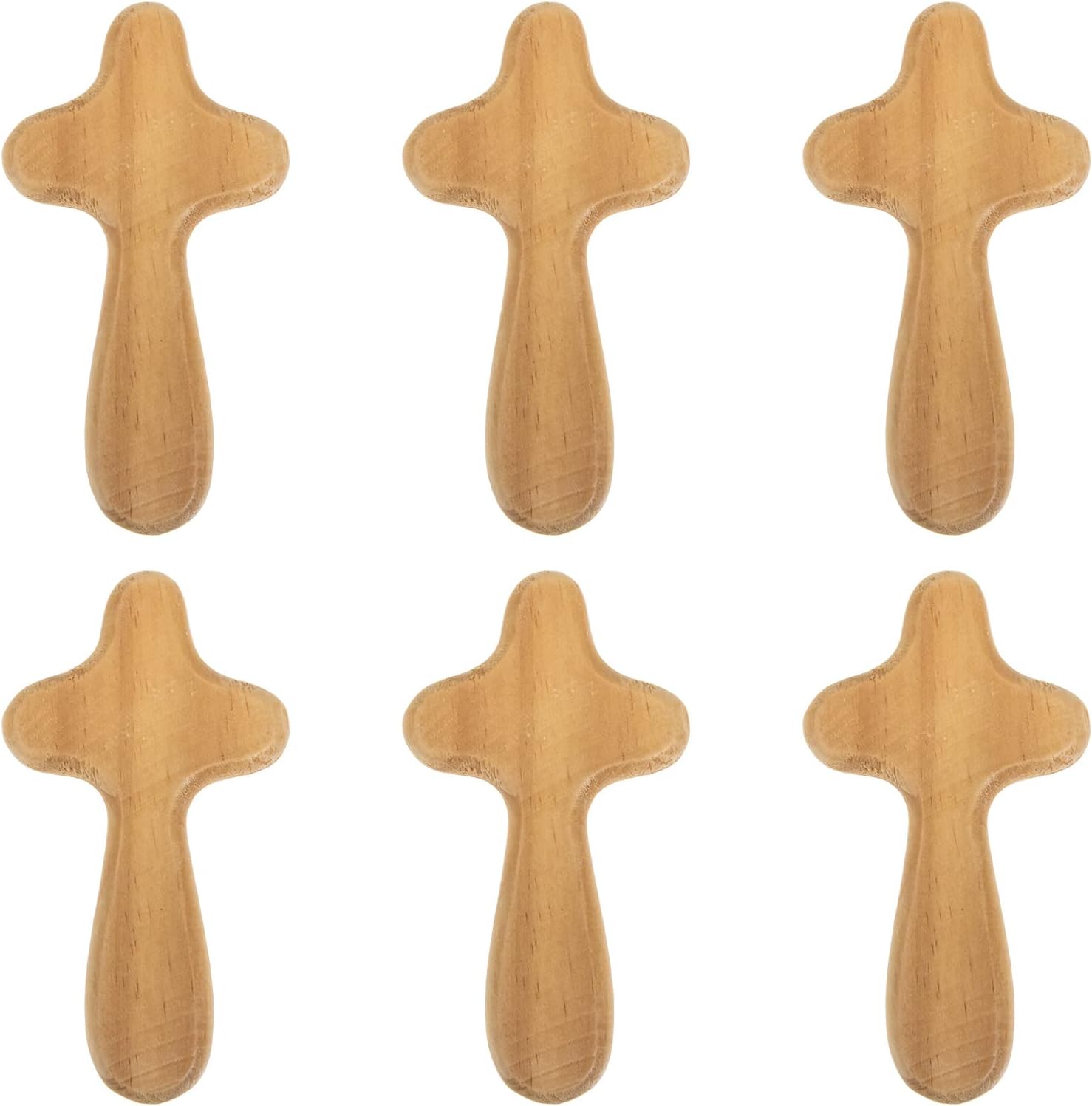 HANABASS Wooden Cross Ornament Christian Clinging Cross 6pcs Cross