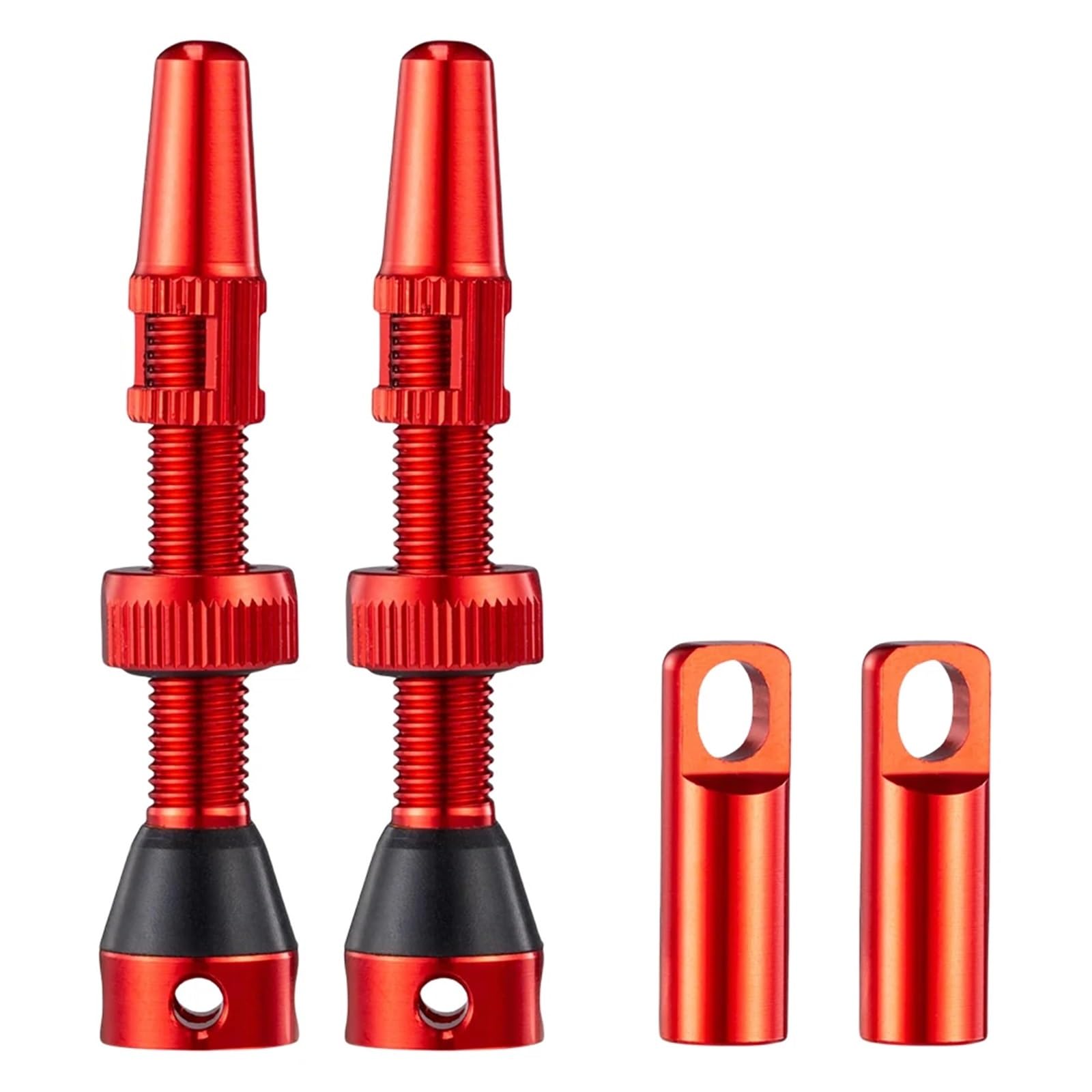 Valve Presta vélo route tubeless rouge 40mm avec outils de démontage
