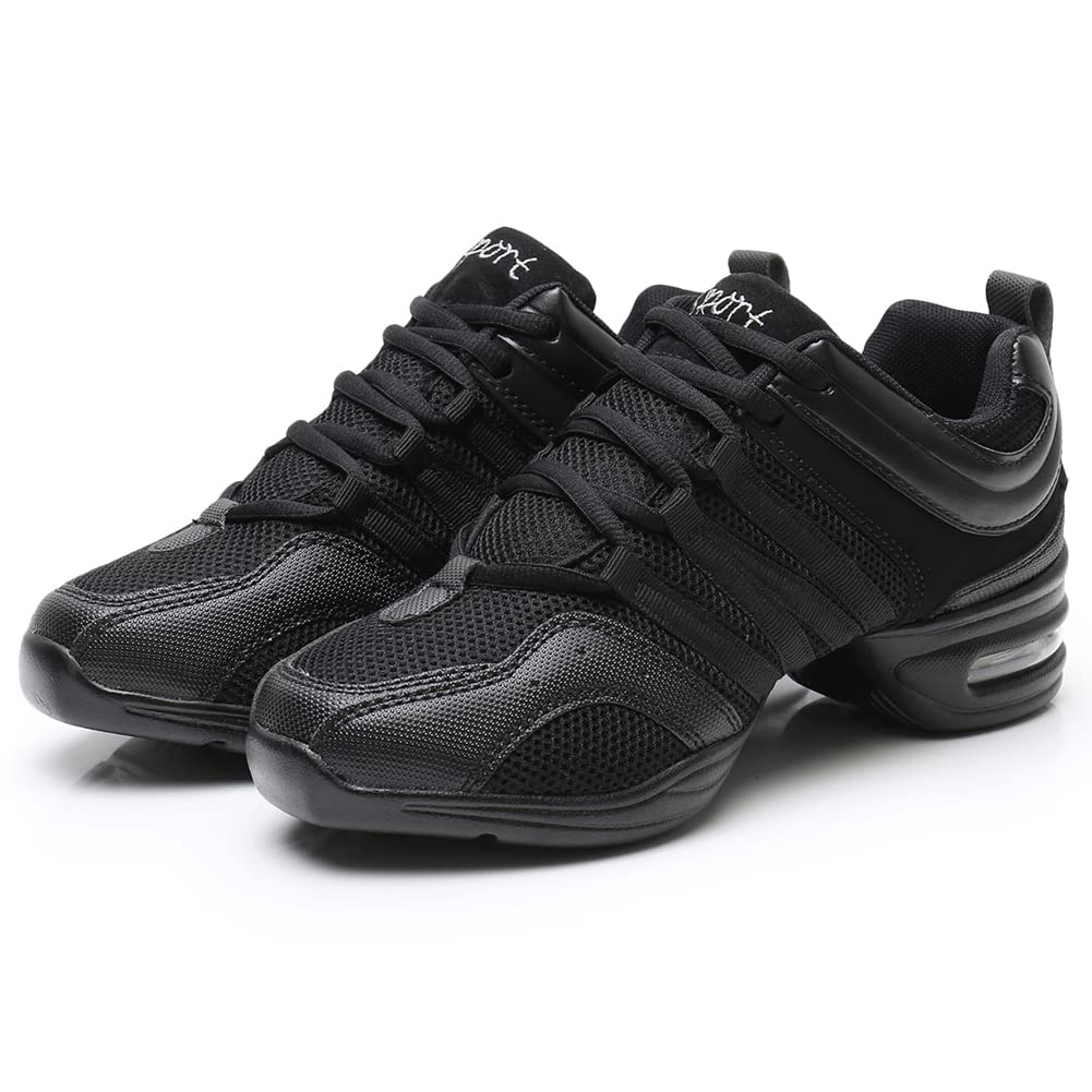 Scarpe da Ballo Sportive Donna con Lacci Casual Traspirante Antiscivolo Jazz Moderno Danza Sneakers,Modello-LYX729