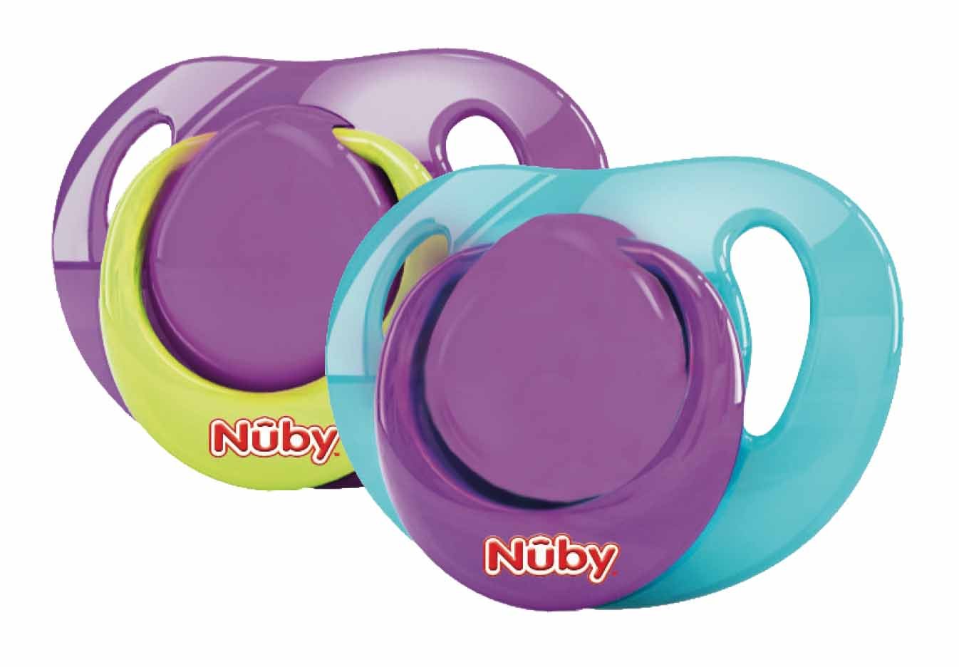 Nuby Succhietto Ortodontico Lenitivo, 12m + Ciucci