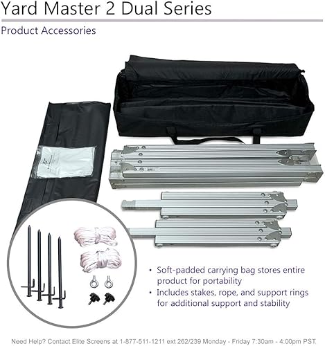 Miniatura 7 de Pantalla para proyector al aire libre con soporte 16:9, 8K 4K Ultra HD 3D, plegable y rápida YardMaster 2 Dual Proyección delantera y trasera