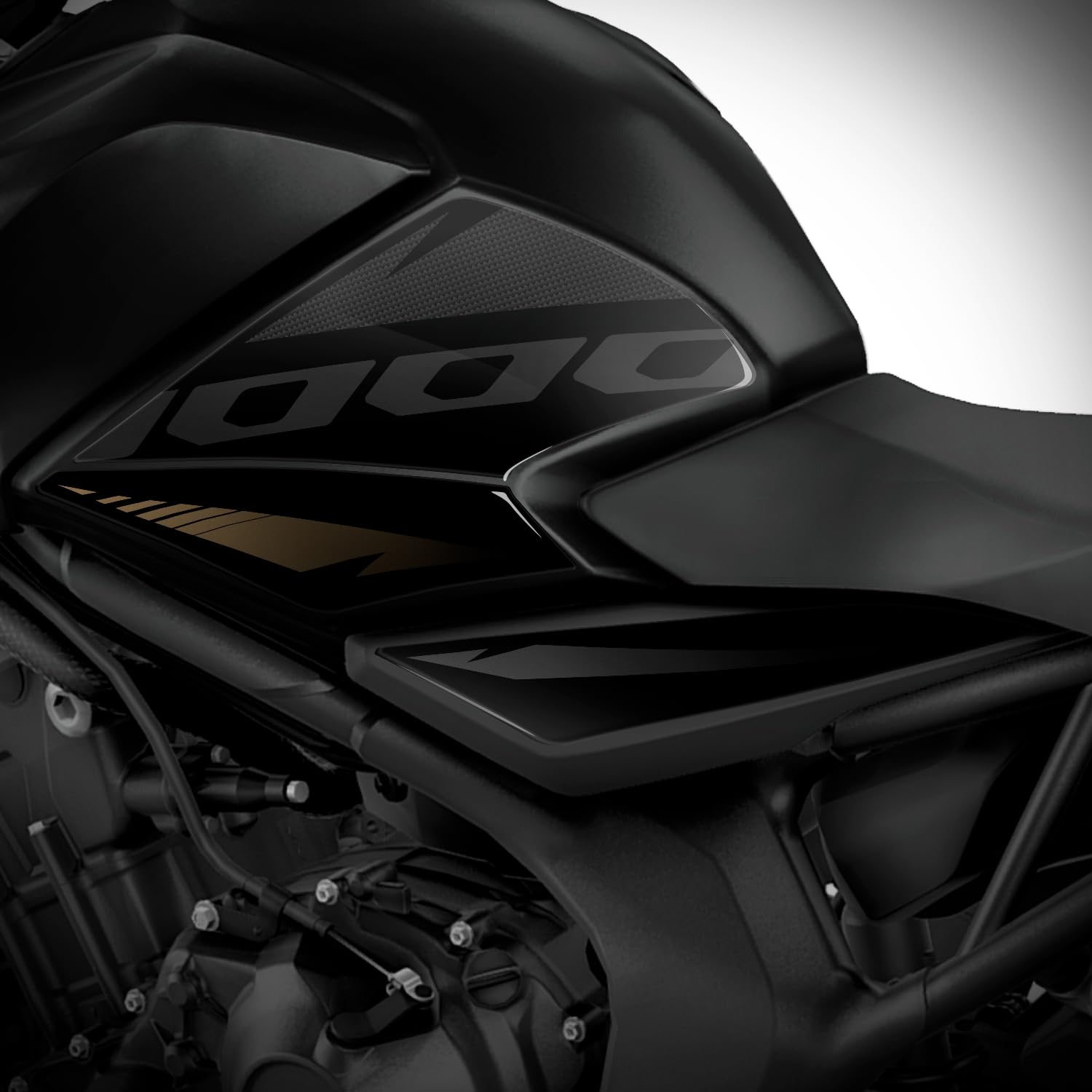 Az Graphishop Autocollants latéraux Réservoir Résine 3D Compatible avec Honda CB1000 Hornet SP 2025-2026 Protection contre les chocs et les rayures Made in Italy L-HOR1000SP
