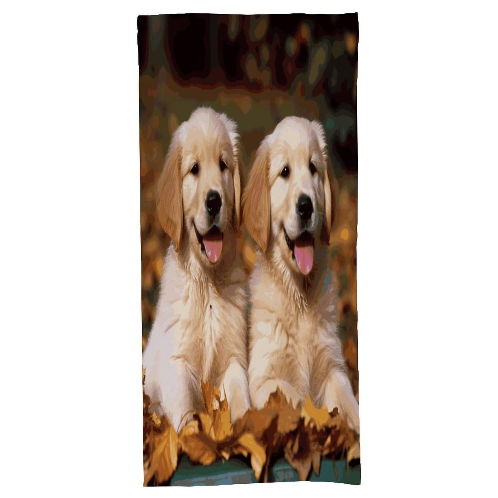 Fekiloot Men's Style Golden Retriever Dogs Puppies Pets Bath Towel Highly Absorbent,Beach Towels For Wo,Pool Towel Bathroom Essential For Beach,Gym,Travel, Camp
