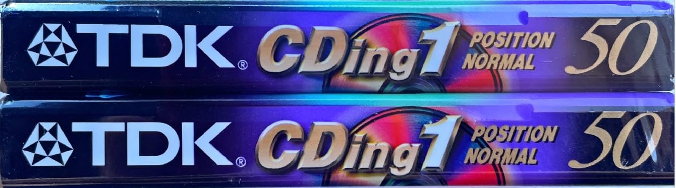 Cintas de Cassette Audio TDK 2 x D-50 - (50 Minutos) CDing 1 Pack de 2 Unidades (2)