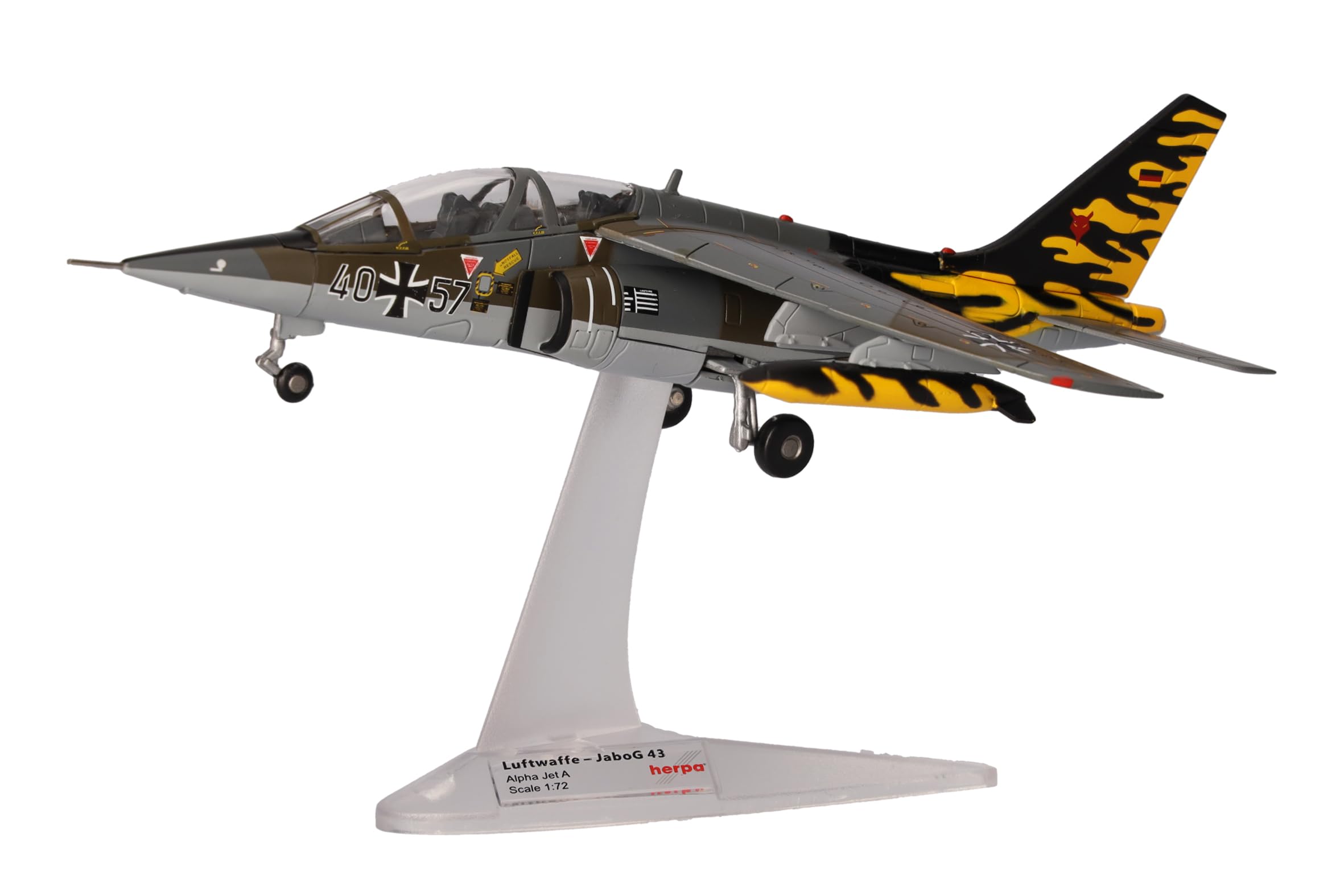 herpa Model Aircraft Air Force Alpha Jet A, Fighter-Bomber Wing 43 (JaboG 43), Oldenburg - Image 3