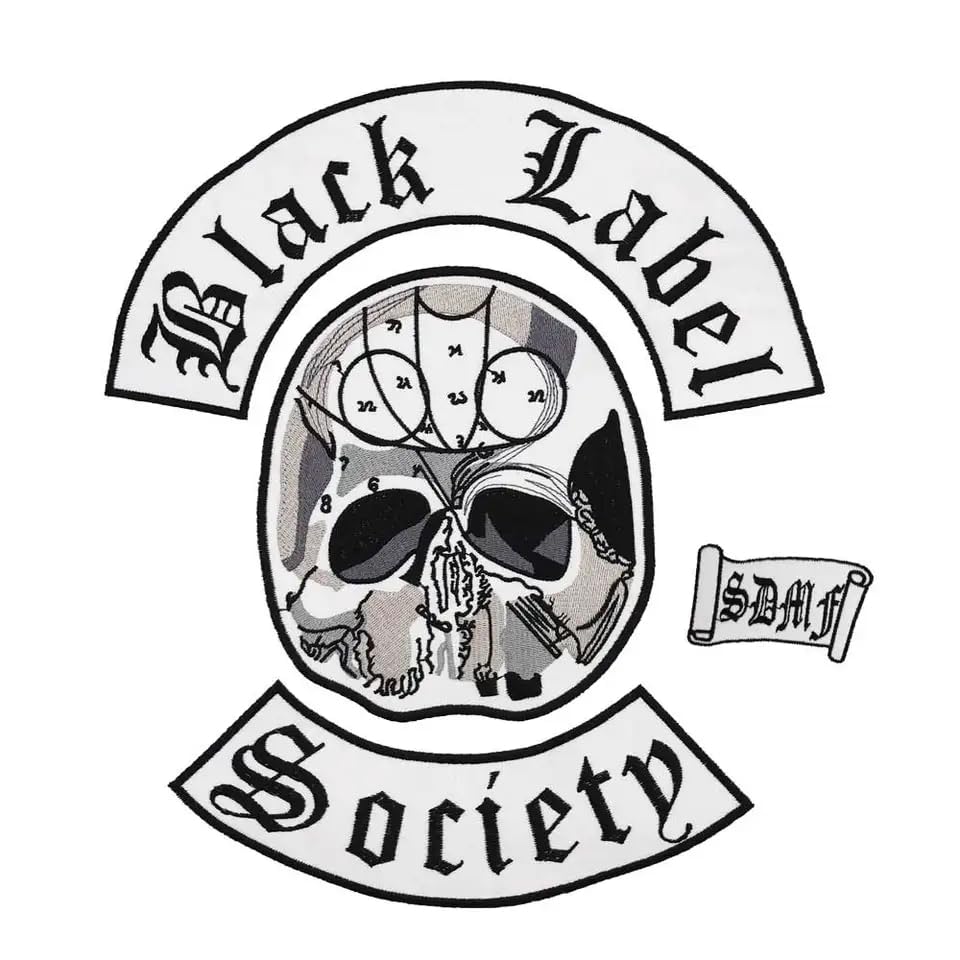Patch Black Label Society couture et thermocollant vêtement rock punk écusson moto biker