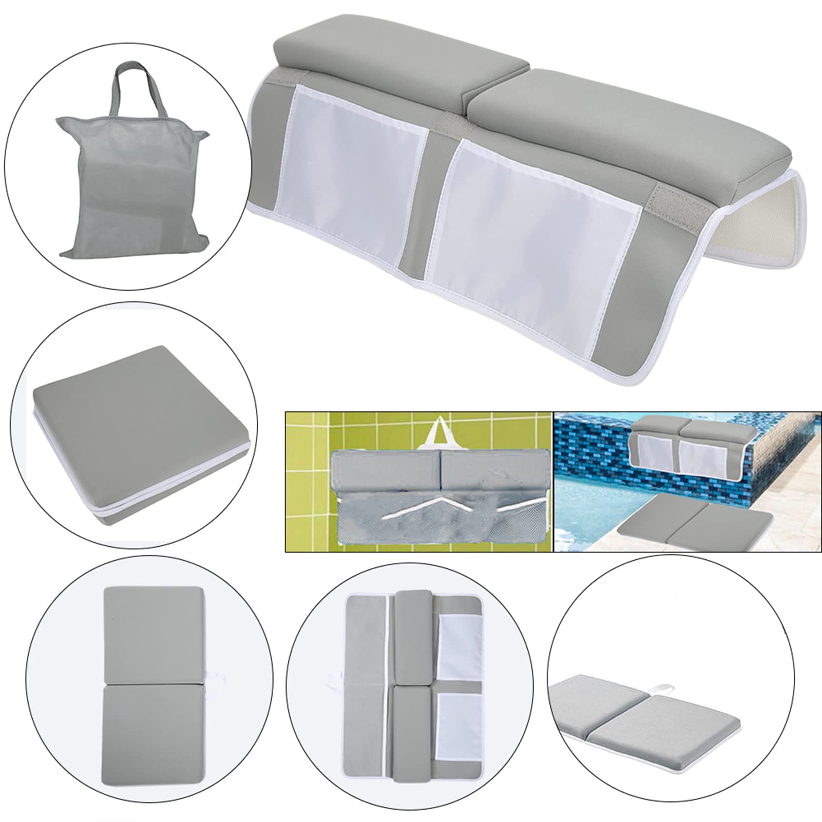 Tapis Pliable, Genouillère en Néoprène | Coussin de Couchage Pliable pour Piscine extérieure, Coussin De Genou De Baignoire, Repose-genoux pour salle de bain
