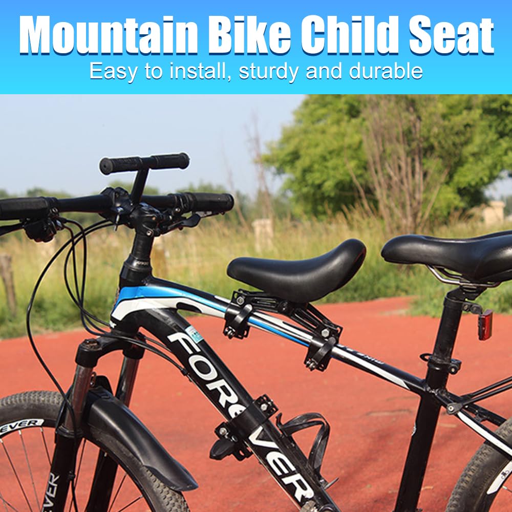 Seggiolino Anteriore Per Bici Bambini - Lega Alluminio, Pelle, Rimovibile Per Mountain Bike