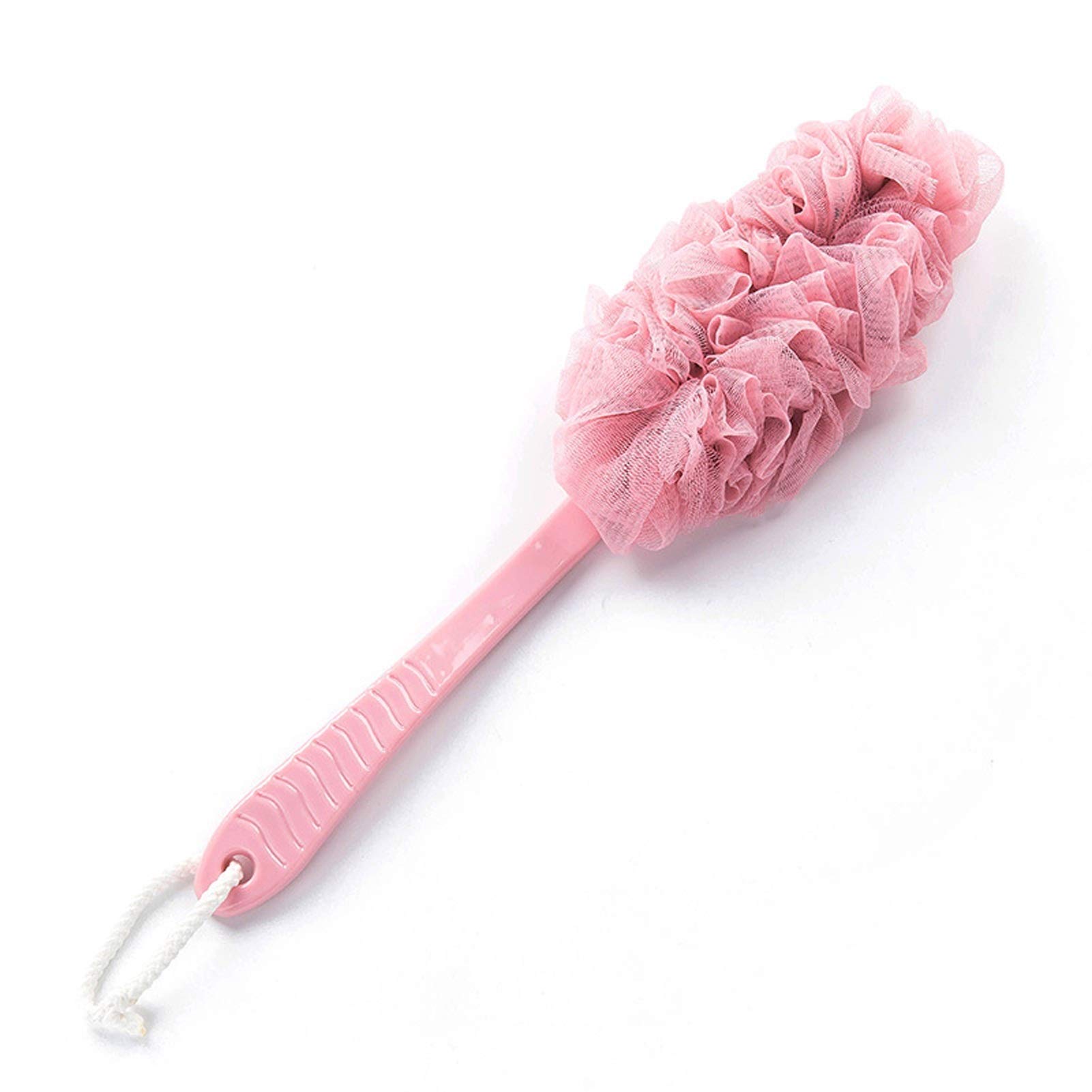 Szczotka do kąpieli - Back Scrubber do prysznica Duża nylonowa siatka z długim uchwytem Gąbka do kąpieli Narzędzie do czyszczenia pleców dla kobiet i mężczyzn Akcesoria prysznicowe (kolor: biały) (r