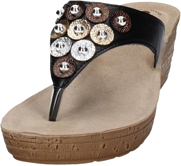 Infradito zeppa bassa Inblu da donna nera Liviana Calzature