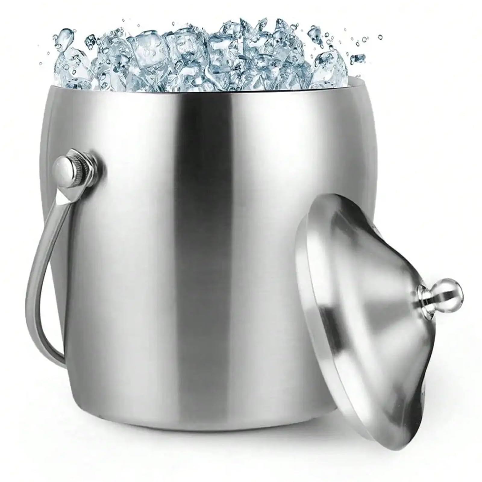 Secchiello for il ghiaccio isolato in acciaio inossidabile a doppia parete, refrigeratore for bottiglie di vino con vasca for bevande for bar domestico, birra, champagne, vino Per Casa, Bar(A 3L)
