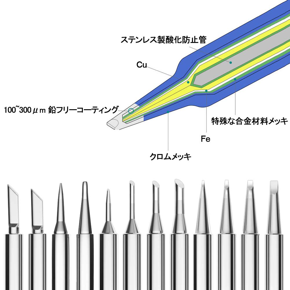 白光 900M用こて先3C型 900MT3C wgteh8f Amazon | 900M用こて先セット はんだごて先 交換用コテ先 電子作業