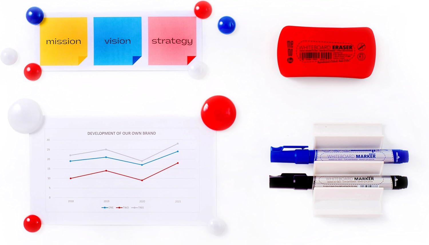 Magnetic Board Large 120 x 90 cm - Magnetic Whiteboard - Magnetic Notice Board with Wooden Frame - Magnetic Wall Children's Room, Office Organiser, School Accessories - Magnetic Board