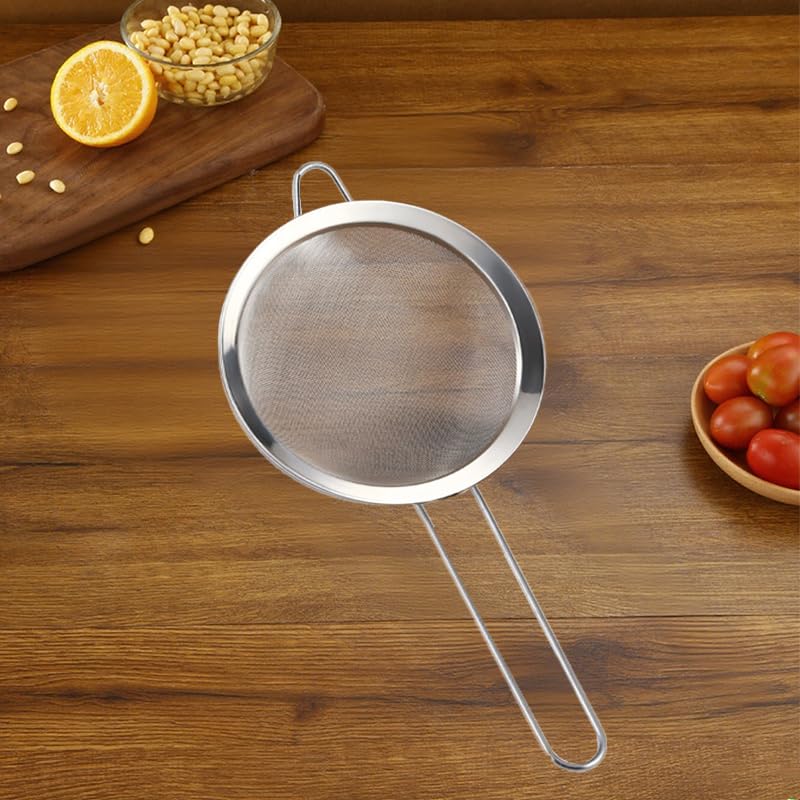 Fine Strainers Set,Premium Stainless Steel Colanders and Sifters,Easy Grip Handles,Perfect for Sift, Strain, Drain Rinse Vegetables, Pastas Tea-5.5 IN