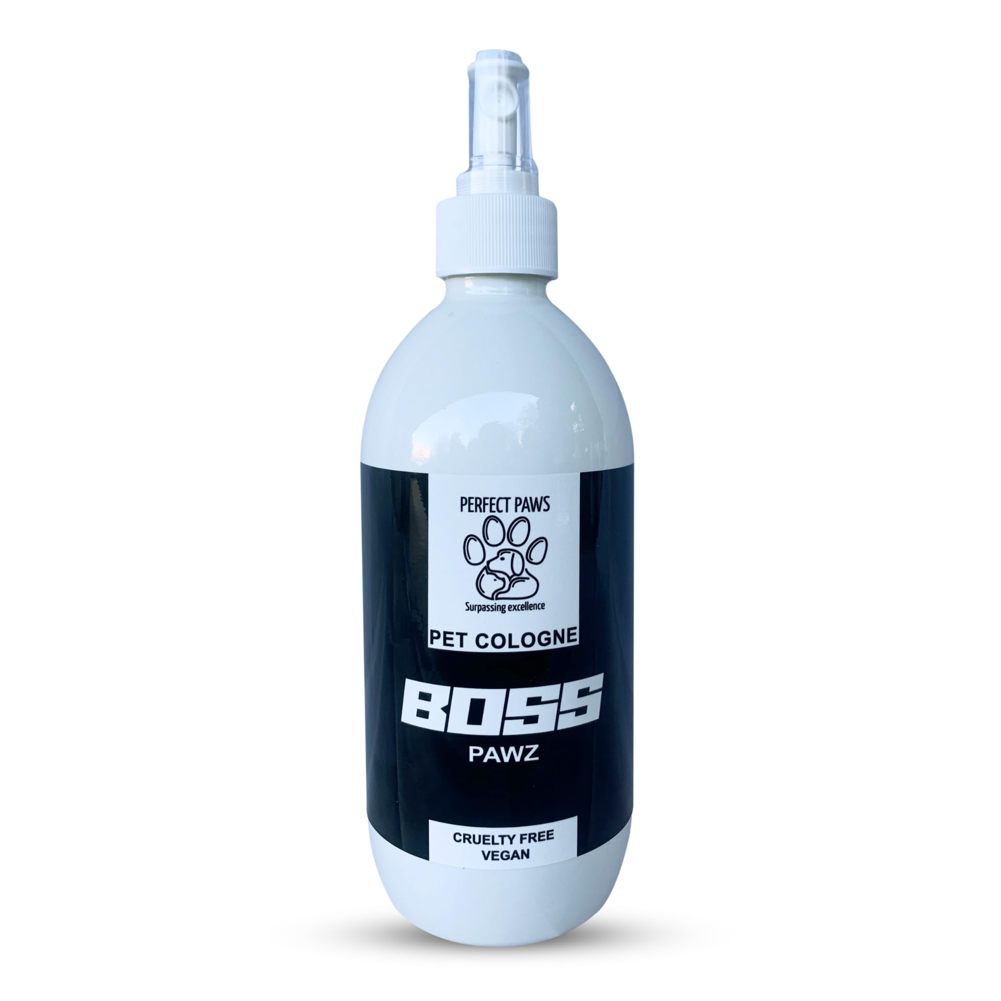 Perfect Pawz Pet Cologne - Dog Perfume with Fresh Scent & Long-Lasting Perfume - Cruelty-Free, Vegan, Aloe Vera Infused Dog Deodorant Removes Bad Odours - Gentle & Safe for Pets - Boss Pawz - 500 ml