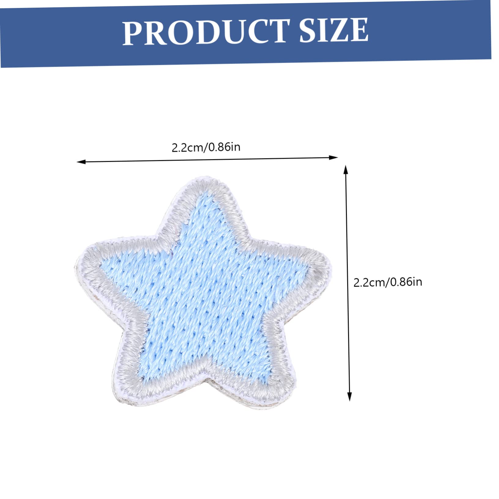 EXCEART 100pezzi Patches Autoadesivi Ricamati Forma Stella Per Abbigliamento Toppe Decorative Per Jeans Borse e Accessori Riparazione e Decorazione Fai Te