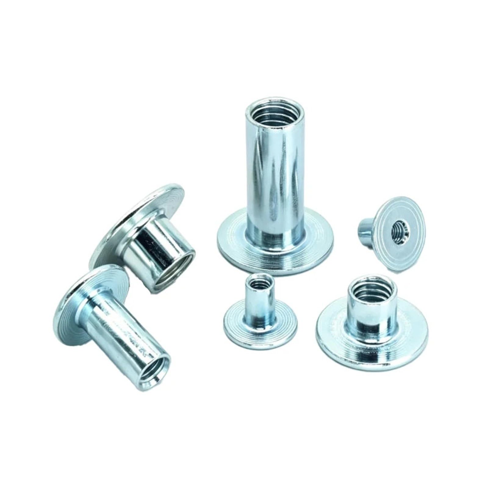 ZS Hardware Spawane nakrętki stalowe M4-M12 typu T ze stali węglowej z otworem przelotowym(M4x6-100pcs)