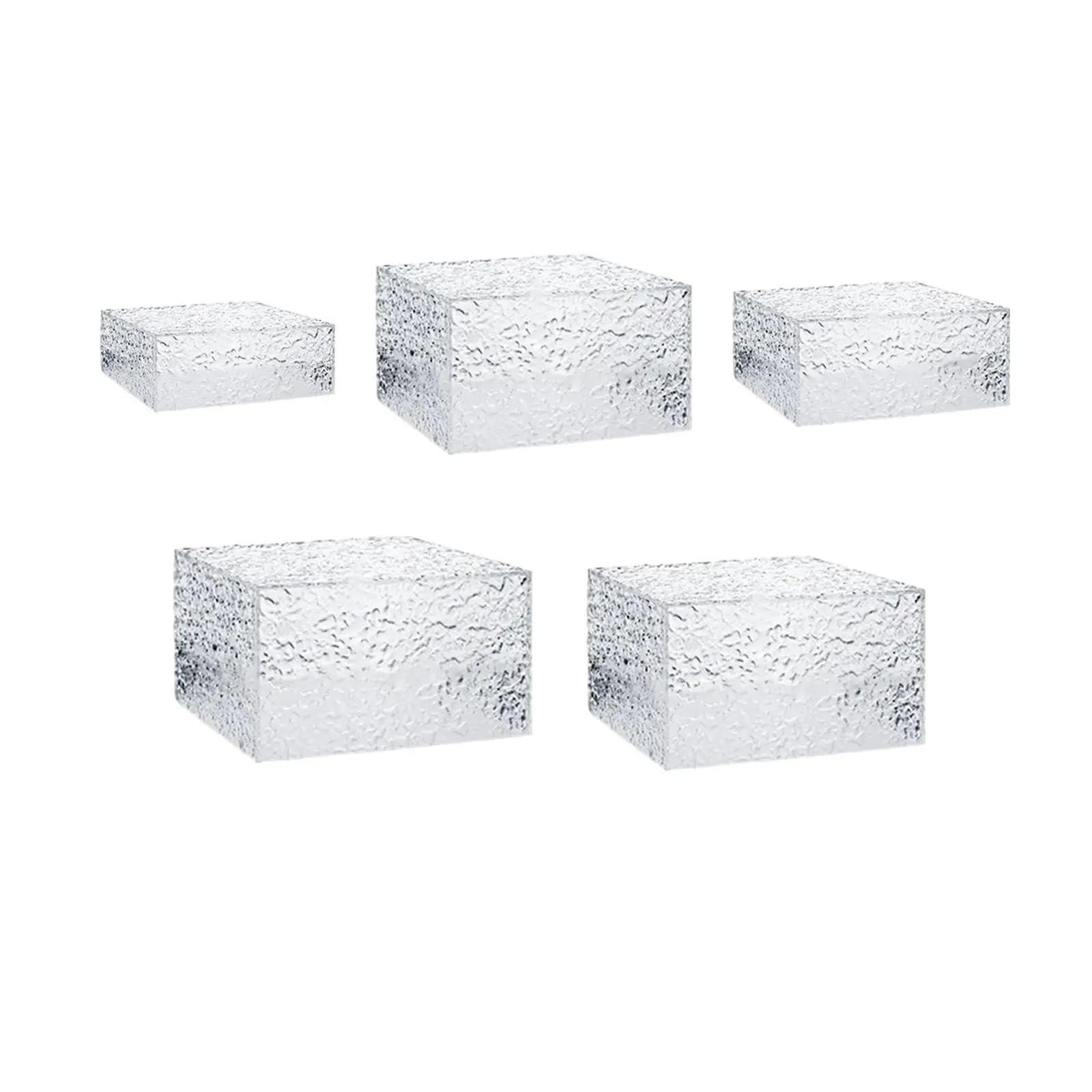 Zymjzbetic Buffet Riser Display Riser Box ,Food for Table with Hollow Bottoms ,Nesting Buffet for Catering Action Figures for Food Display(5 piece set)