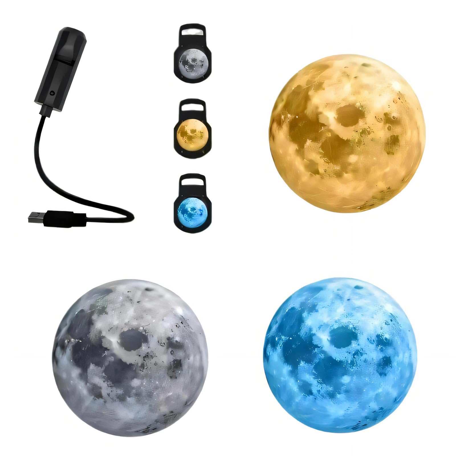 FROMCEO Interactives Universe Night Lamp Projectors Moons Planet Nebulaes Via USB Connection for Ceiling Mapping Starhouse Projectors