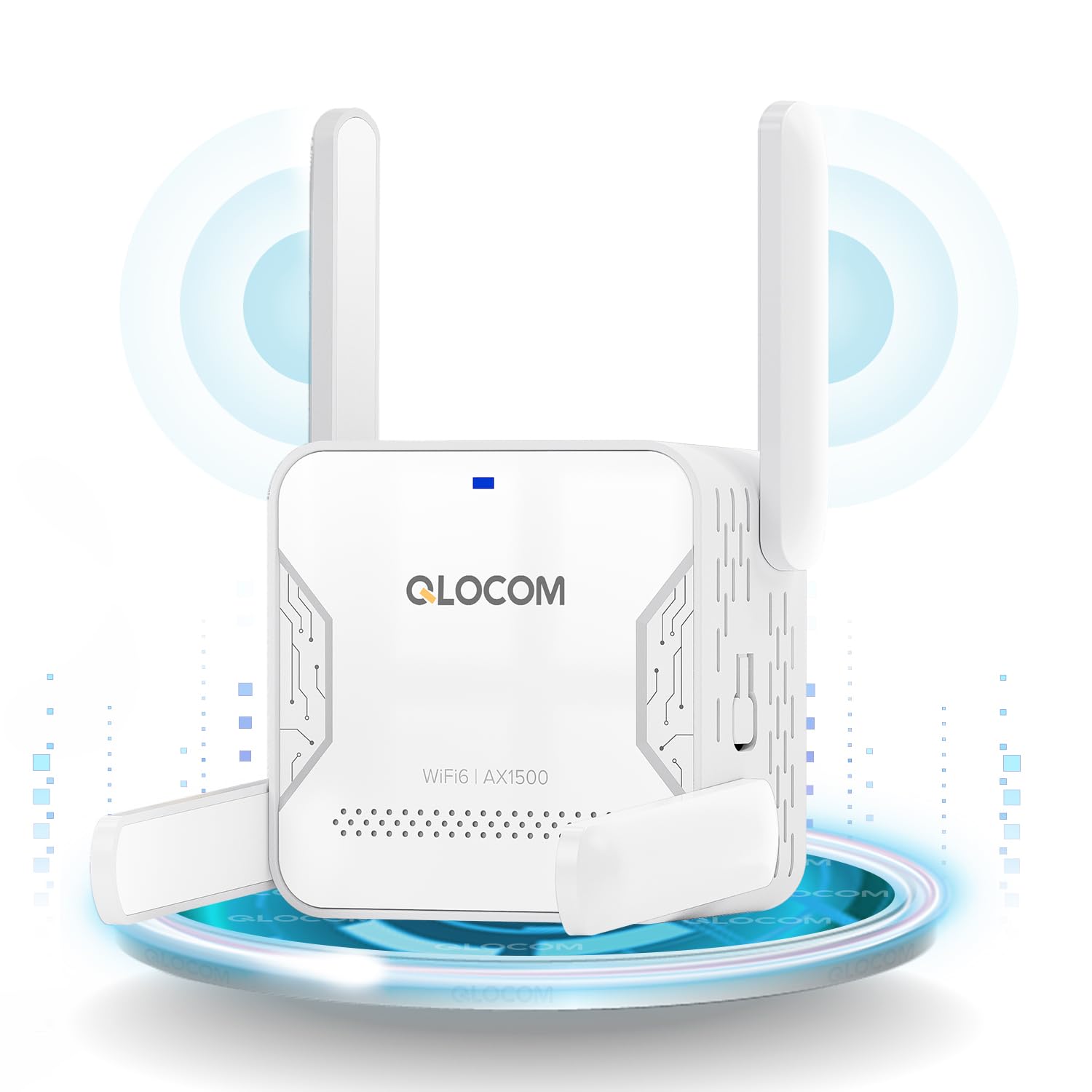 2026 Neuestes AX1500 WLAN Verstärker WiFi 6 WLAN Repeater, DualBand 5.8GHz & 2.4GHz Internet Booster, WiFi Repeater kompatibel zu Allen WLAN Geräten, Ethernet Port