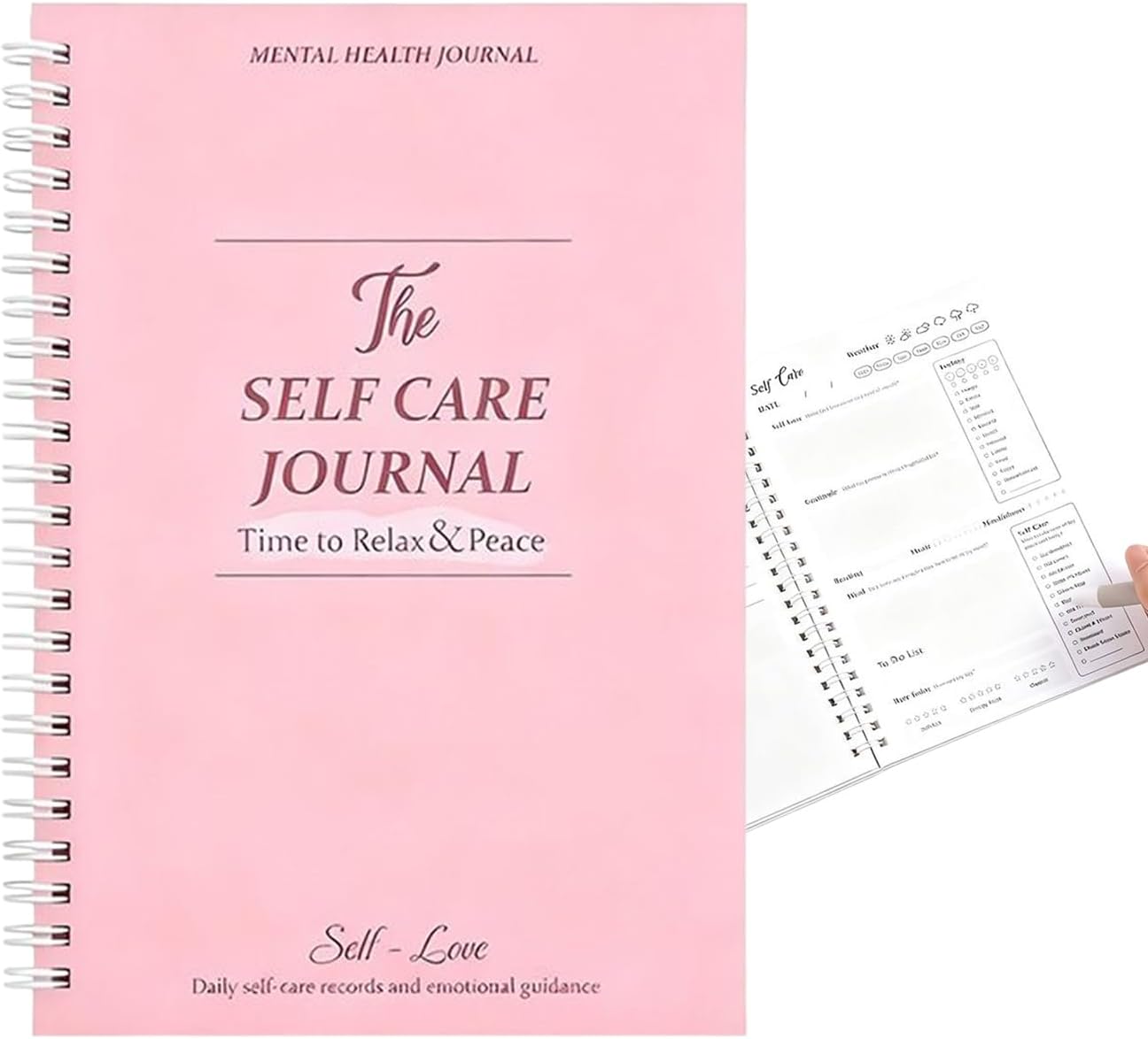 Self Care Journal,Personal Portable Wellness,Self Improvement Daily Workbook | for Women Adult Recording Reflection Care Meditation Gratitude Improvement