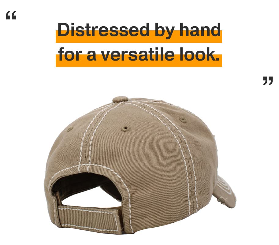 Image of KBETHOS Vintage Washed Distressed Cotton Dad Hat Baseball Cap Adjustable Polo Trucker Unisex Style Headwear