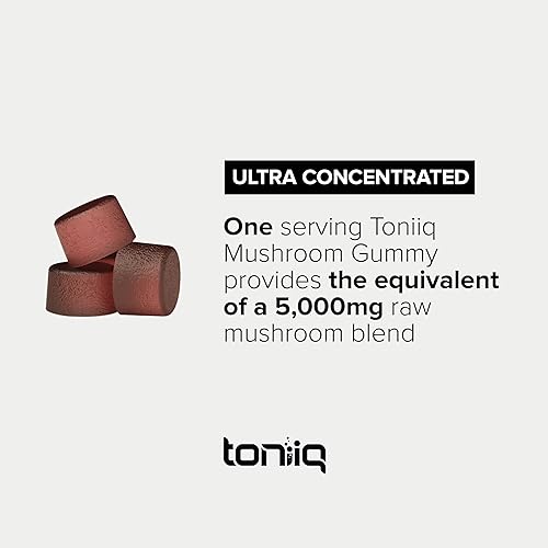 Miniatura 6 de Gomitas de hongos altamente potentes de 5,000 mg - Extracto ultra concentrado 101 - Potente mezcla de hongos 10 con melena de león, chaga y reishi -