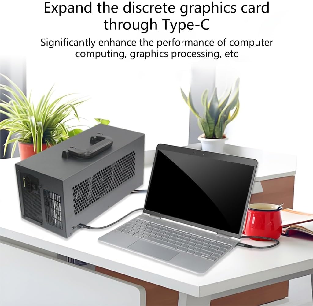 USB 4 Type C External Graphics Card Enclosure with PCIe Expansion 40Gbps Power Deliverys for Laptop Performances