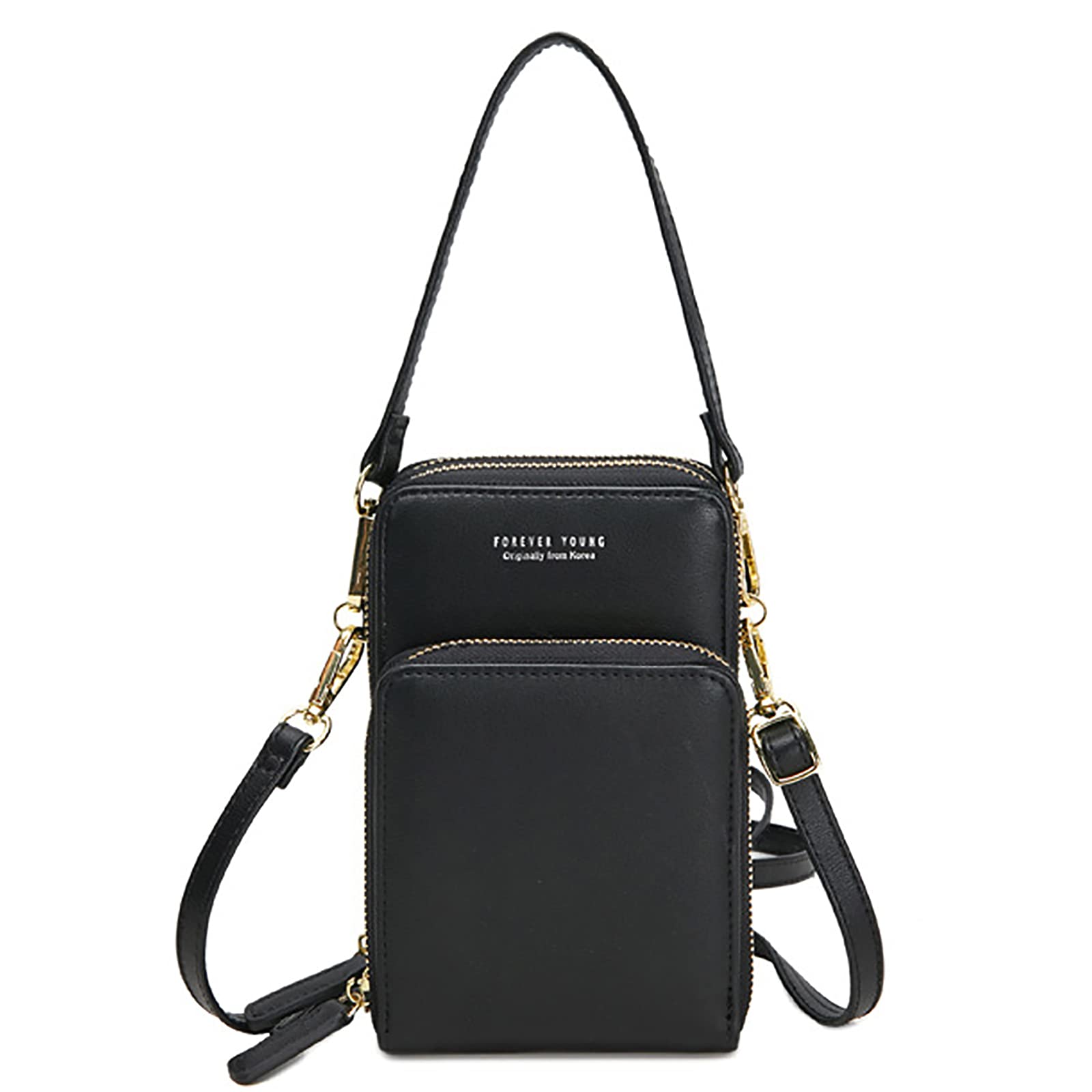 FANDARE Fille Sac de téléphone Femmes Sac Bandoulière Sac à Main Sacoche Portefeuille Portable Sac d'épaule pour Achats Fête École Voyage Cartable Pochette Étanche PU Cuir