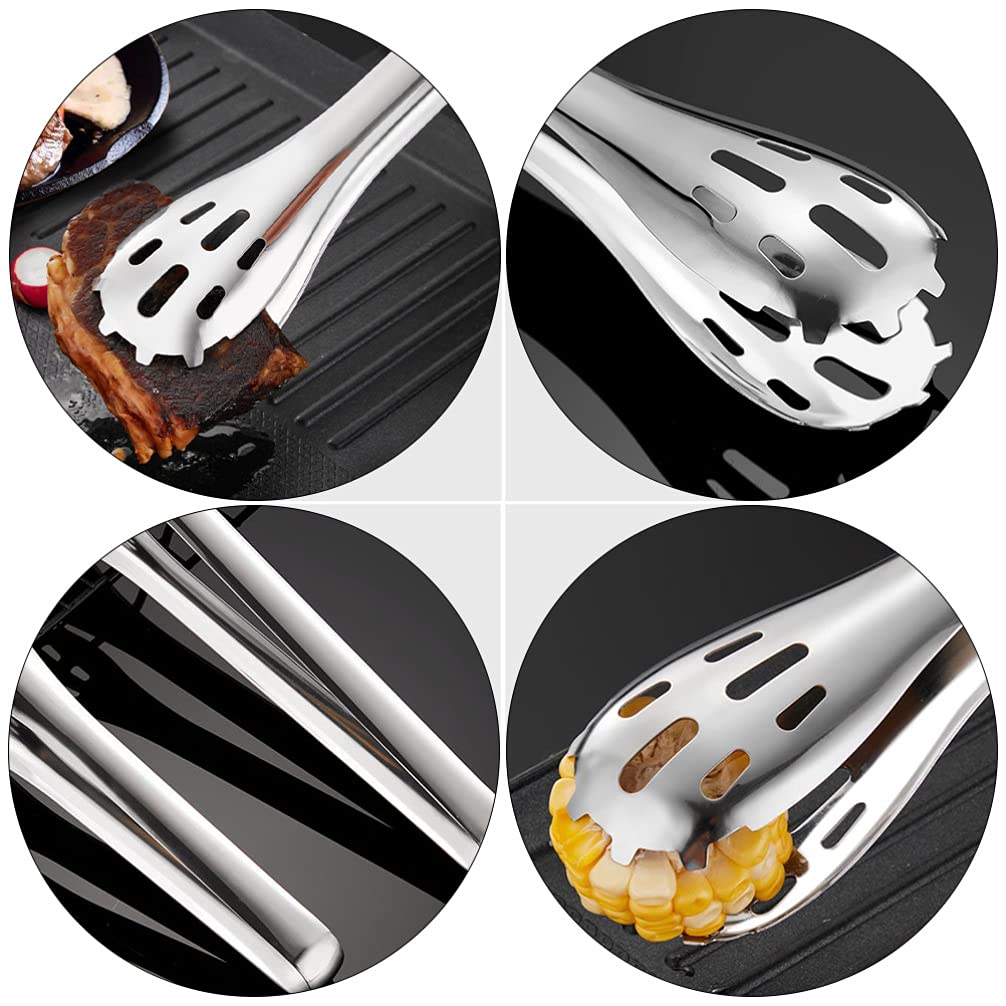 Pinzas para Alimentos De Cocina, Pinzas para Platos Calientes, Pinzas para Cuencos, 2 Piezas, Pinzas Recuperadoras De Acero Inoxidable, Pinzas para Servir Carne, Pinzas P24X4.5CM