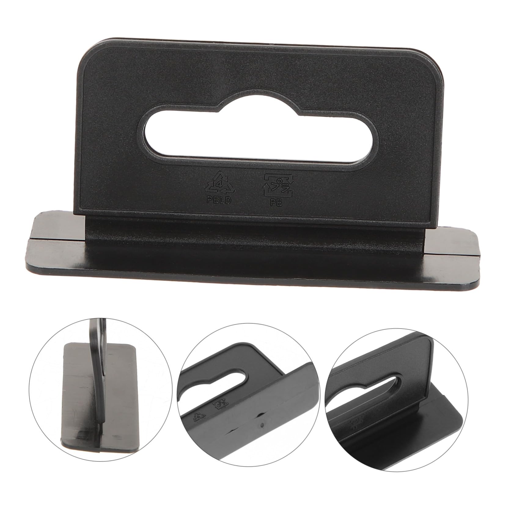 Ganchos 200 Piezas Pvc Negro Autoadhesivos Simples