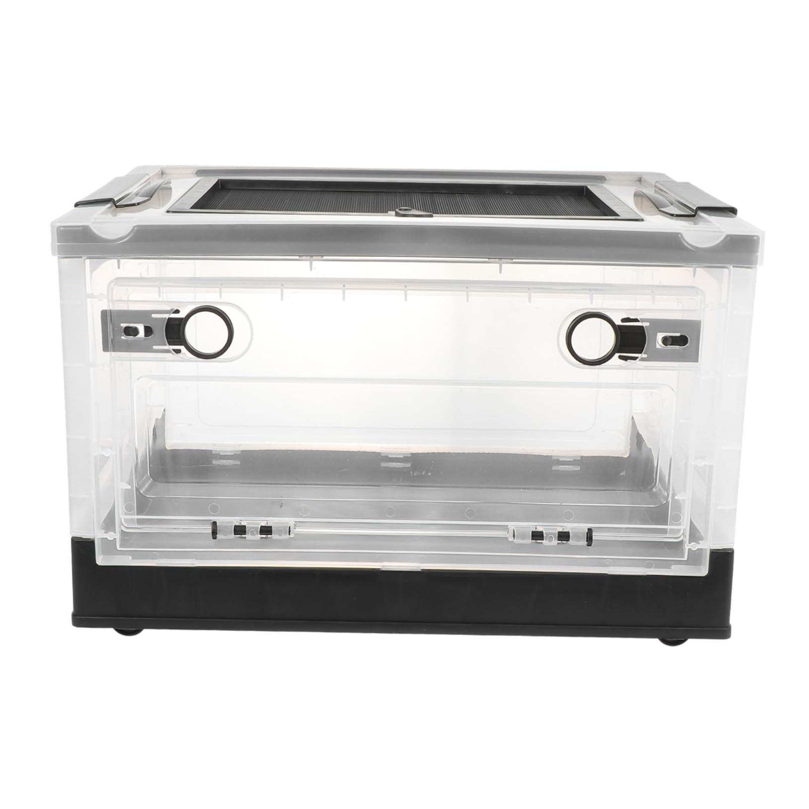 Hemobllo Caja Nido para Hámster Termoaislada, Jaula Plegable para Animales Pequeños, Terrario De Plástico Negro para Mascotas, Espacio Seguro para Hámster y Roedores
