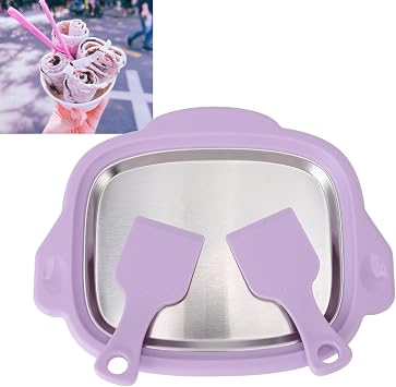 Rolled Ice Cream Maker, Stainless Steel Rolled Ice Cream MakerPurple