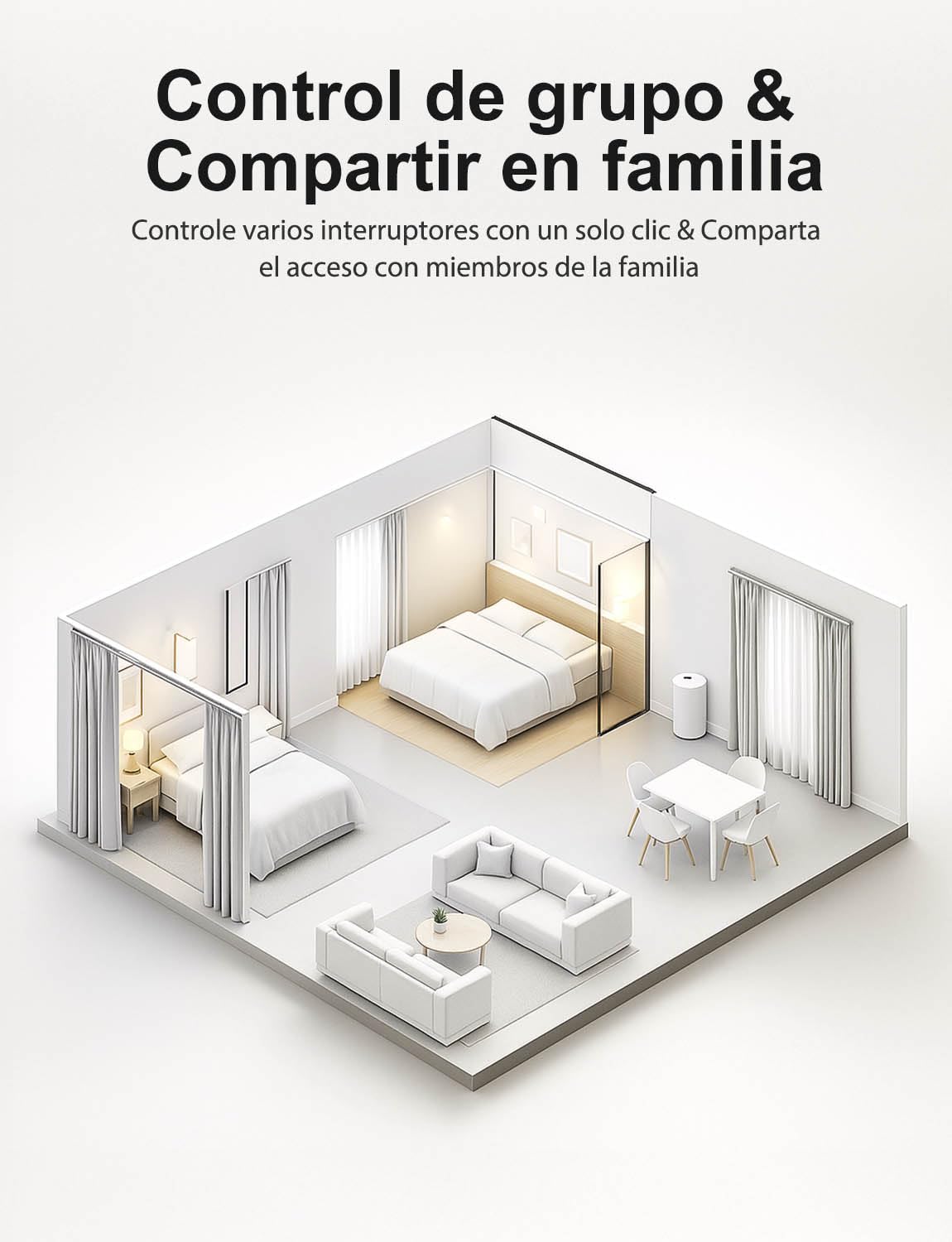 【LED Controlable】Alexa Interruptor Persiana, Maxcio Interruptor Wifi Compatible con Alexa y Google Home, Control de APP y Función de Temporizador, para Motor Persiana, Motor Tubular-4 Packs