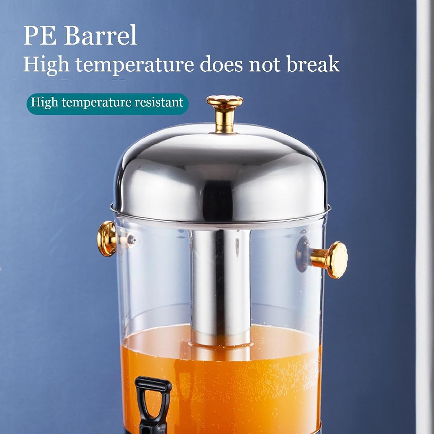 Distributeur de boissons en acier inoxydable de grande capacité avec robinet – Distributeur de jus parfait pour le petit déjeuner, buffet, bars et hôtels – scellé et élégant