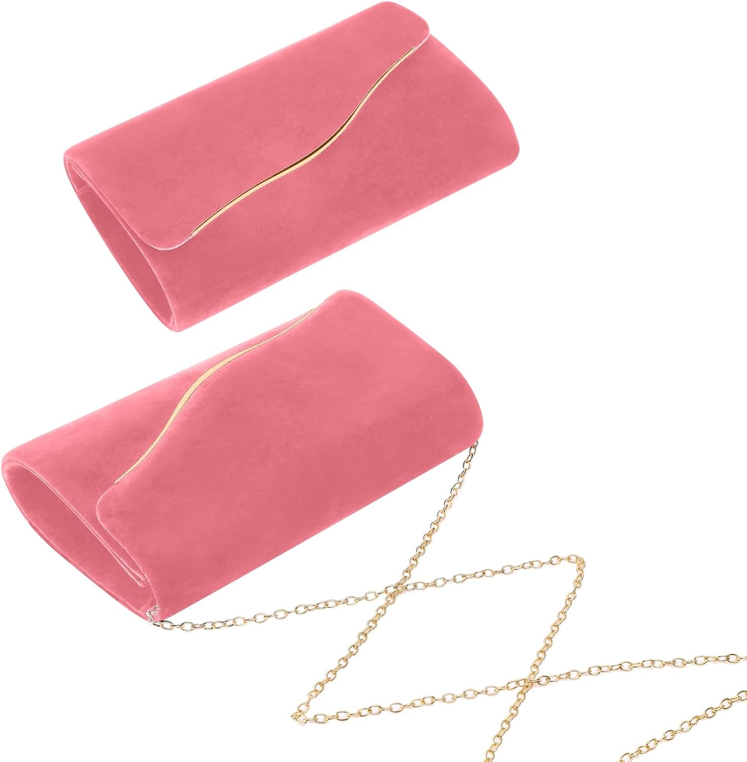 Clutch Purses for Women Evening Bag Faux Suede Formal Party Wedding Cocktail Prom - Image 6