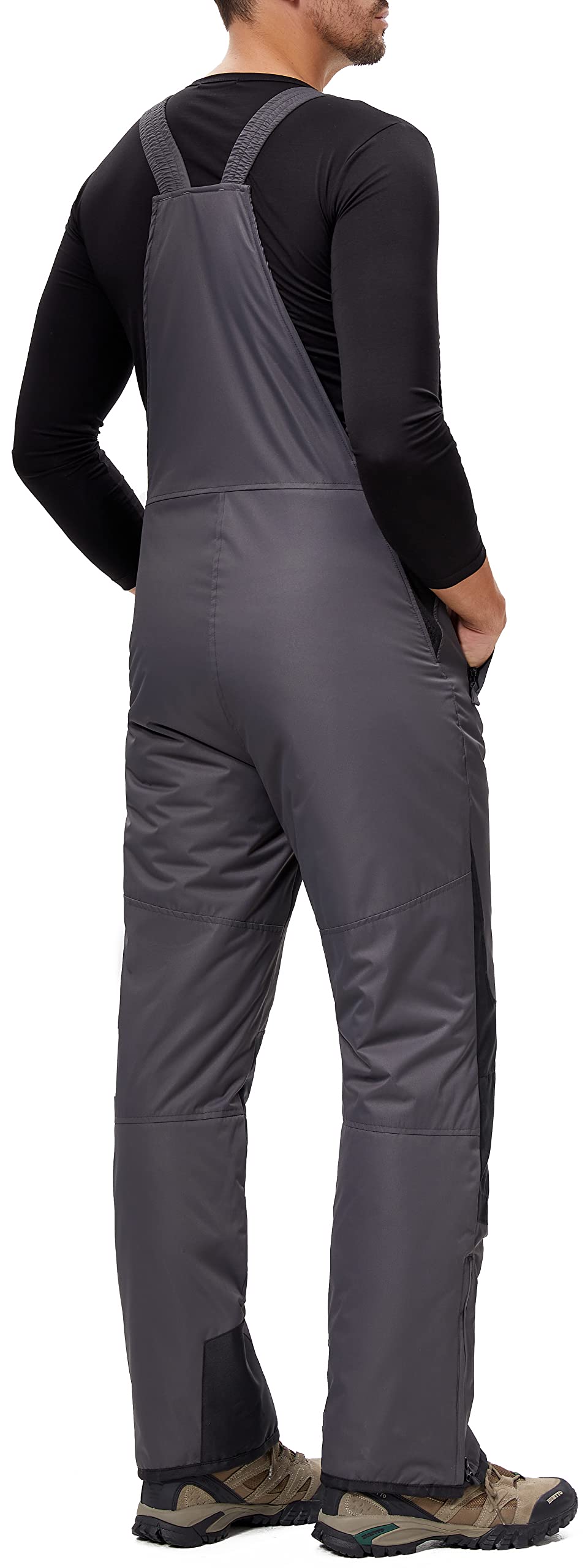 DAFENP Pantaloni Sci Uomo Inverno Salopette Neve Impermeabile Pantaloni Snowboard Isolata Antivento Caldo Pantaloni Softshell con Tracolla Regolabile e Tasche Multiple