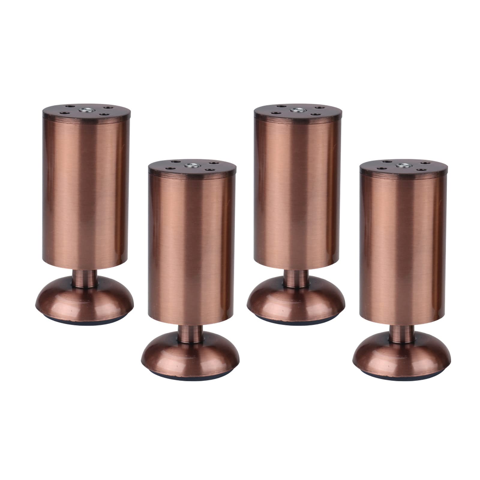 Patas de aluminio para muebles ajustables y juego de 4 soportes de repuesto